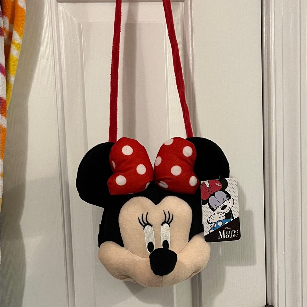 Disney Minnie Mouse Plush Shoulder Zipper Bag